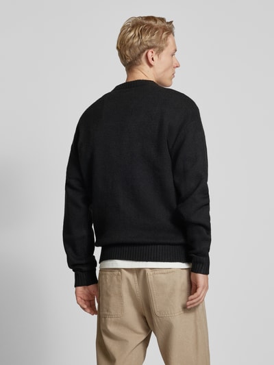 Jack & Jones Sweter z dzianiny z okrągłym dekoltem model ‘OLLIE’ Czarny 5