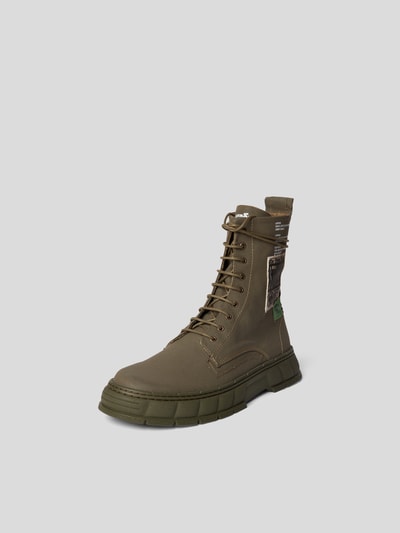 Viron Unisex Schnürboots mit Statement-Patch Khaki 2