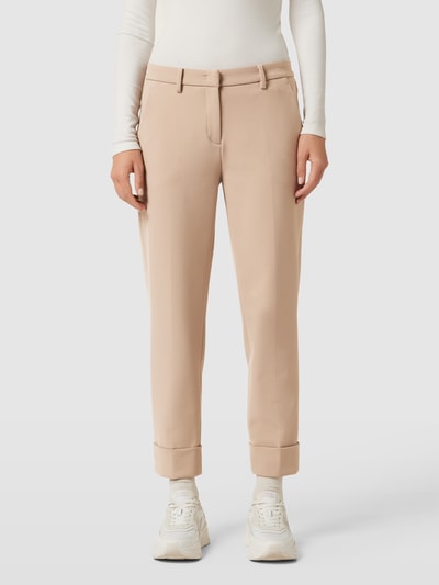 Cambio Stoffen broek met persplooi, model 'KRYSTAL' Beige - 4