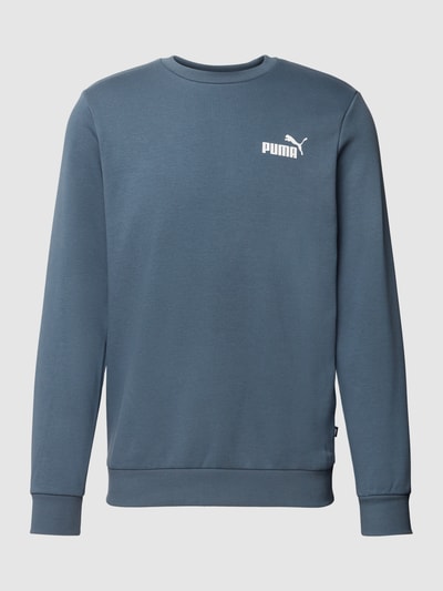 PUMA PERFORMANCE Sweatshirt mit kontrastivem Label-Detail Modell 'Small Logo Crew' Rauchblau 2