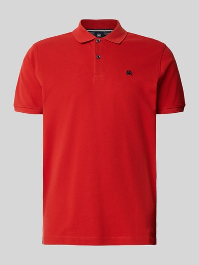 Lerros Poloshirt met labelstitching Rood - 2