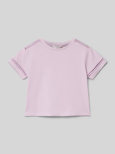 Mango T-Shirt mit Rundhalsausschnitt Modell 'mina' Rosa 1