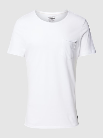 Blend T-Shirt mit Brusttasche Modell 'NOEL' Offwhite 2