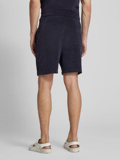 Strellson Sweatshorts met structuurmotief, model 'Joseph' Donkerblauw - 5