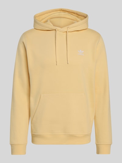 adidas Originals Hoodie aus Baumwoll-Mix mit Label Stitching Hellgelb 2