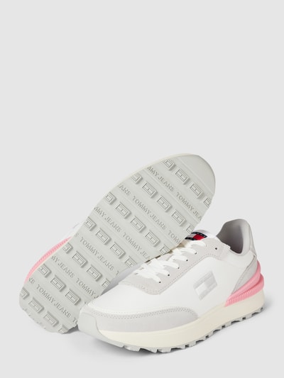 Tommy Jeans Sneakers van leer met labeldetails, model 'TECH RUNNER' Lichtroze - 4