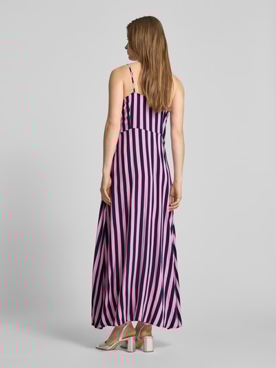 YAS Długa sukienka z wiskozy z listwą guzikową Jasnofioletowy 5