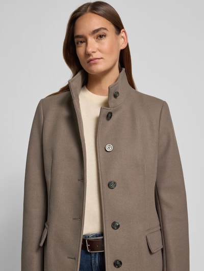 Cinque Mantel mit Stehkragen und Pattentaschen Modell 'ASTRO' Taupe 3