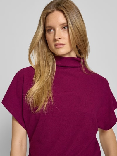 ZABAIONE T-shirt met labeldetail Donkerrood - 3