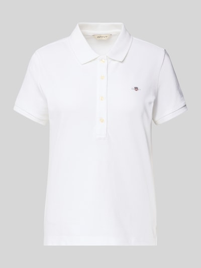 Gant Koszulka polo z wyhaftowanym logo Biały 2