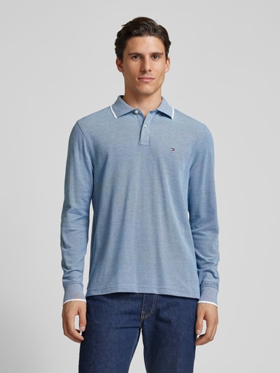 Tommy Hilfiger Koszulka polo z wyhaftowanym logo Jeansowy niebieski 4