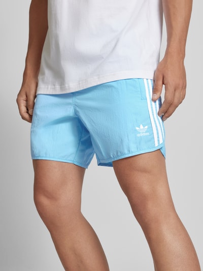 adidas Originals Regular Fit Shorts mit Label-Stitching Blau 2