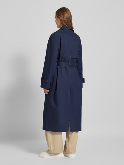 Vero Moda Outdoor Trenchcoat met strikceintuur, model 'BLOG' Marineblauw - 5