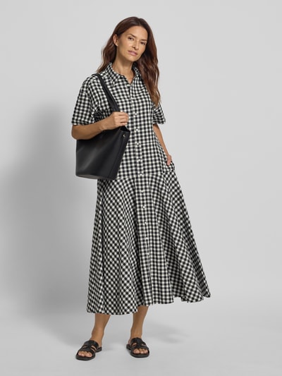 Polo Ralph Lauren Midi-jurk met blousekraag Zwart - 1