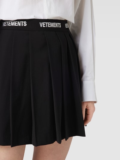 VETEMENTS Minirock mit Label-Stitching Black 3