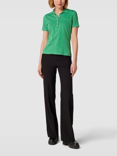 Marc O'Polo Poloshirt mit Brusttasche Gruen 1