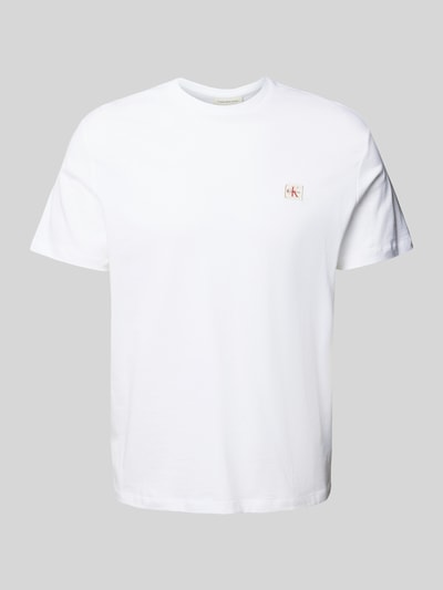 Calvin Klein Jeans T-Shirt mit Label-Patch Weiss 2