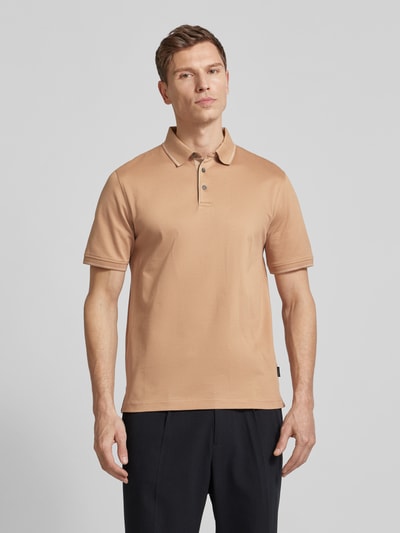 bugatti Poloshirt met labeldetail Camel - 4