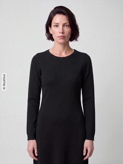 VERO MODA Strickkleid mit Seitenschlitzen Black 4