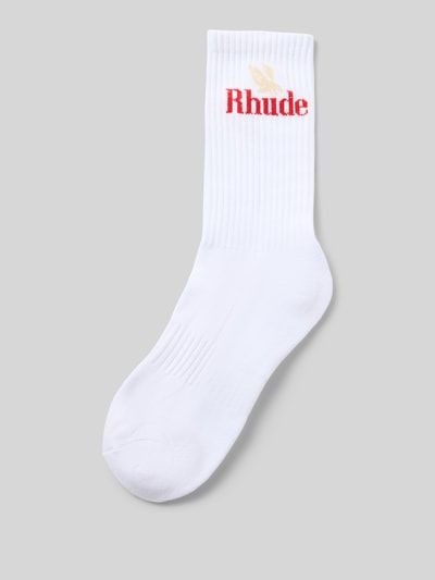 RHUDE Socken aus Baumwoll-Mix Weiss 1