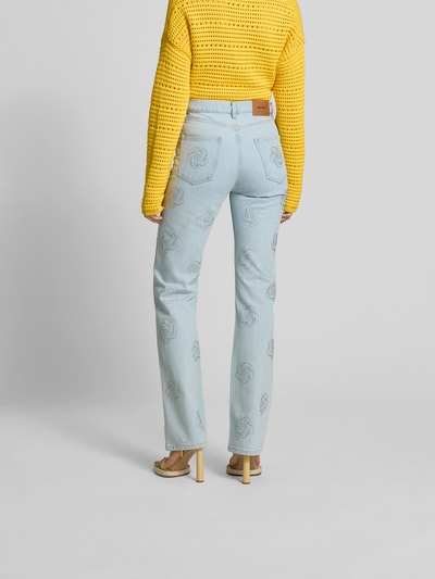 ROTATE Jeans mit 5-Pocket-Design Hellblau 5