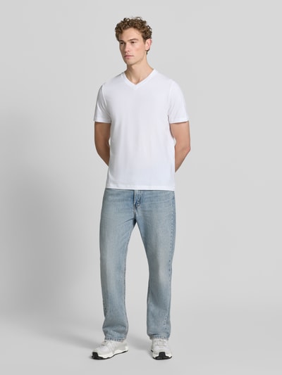 s.Oliver RED LABEL Regular Fit T-Shirt aus reiner Baumwolle Weiss 1