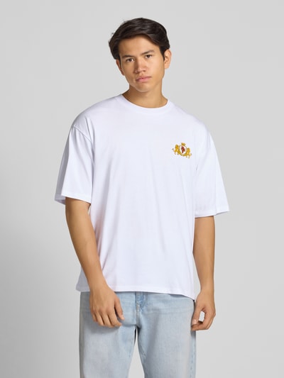 REVIEW T-shirt z naszywką z logo Biały 4