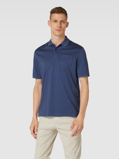 bugatti Poloshirt mit Polokragen Jeansblau 4