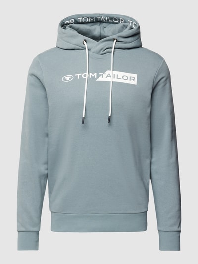 Tom Tailor Hoodie met labelprint Mintgroen - 2