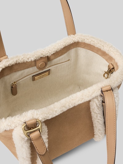 Lauren Ralph Lauren Henkeltasche mit Lammfellvelours-Details Modell 'TASHA' Camel 4