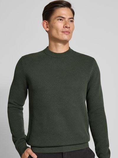 SELECTED HOMME Regular Fit Pullover aus reiner Baumwolle Modell 'DANE' Oliv 3
