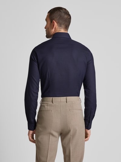 CK Calvin Klein Slim Fit Business-Hemd mit Label-Stitching Modell 'Bari' Marine 5