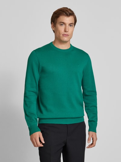 Christian Berg Men Strickpullover mit Woll-Anteil und Rundhalsausschnitt Gruen 4