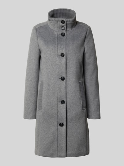 s.Oliver RED LABEL Slim fit lange jas met wol Lichtgrijs gemêleerd - 2