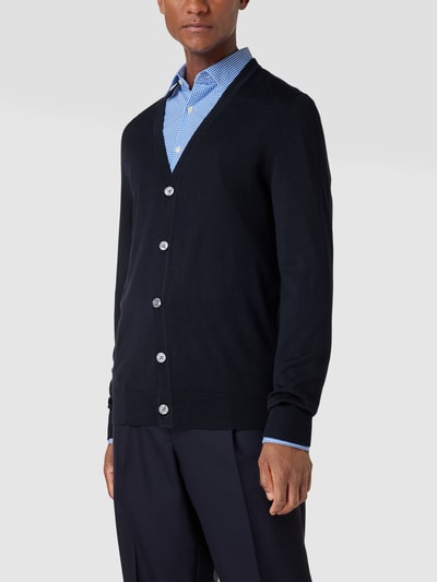 Christian Berg Men Strickjacke im Slim Fit Marineblau 4