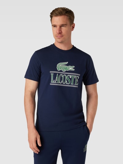 Lacoste T-Shirt mit Label- und Logo-Print Marine 4