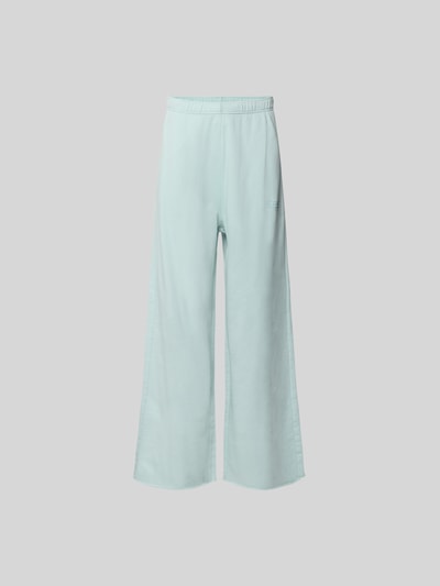 Produktfoto, Wide Fit Sweatpants mit elastischem Bund von MM6 Maison Margiela, Reine Baumwolle, hellblau, Logo-Stitching, Gesäßtasche
