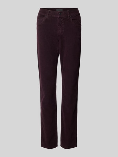 Angels Slim fit jeans in 5-pocketmodel, model 'Cici' Aubergine - 1