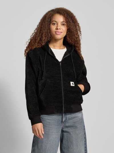 Carhartt Work In Progress Sweatjack met ritssluiting en kangoeroezak Zwart - 4