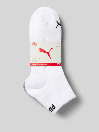 PUMA Sneakersocken mit Label-Details im 4er-Pack Flanell 3