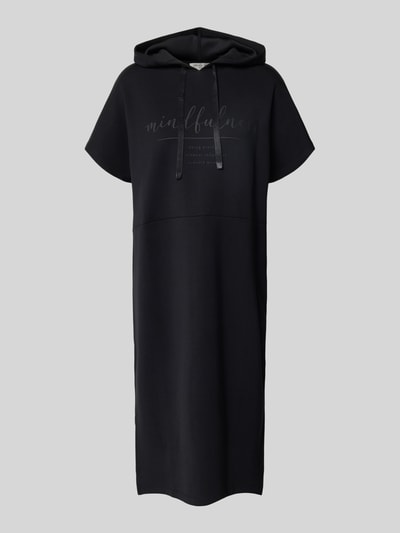 Christian Berg Woman Sweatkleid mit Statement-Print und Kapuze Black 2