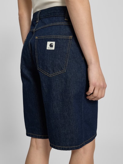 Carhartt Work In Progress Loose Fit Jeansshorts mit Eingrifftaschen Modell 'Brandon' Dunkelblau 3