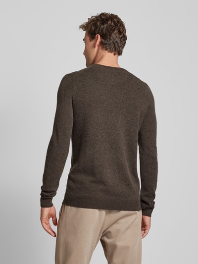 MCNEAL Gebreide pullover met ronde hals Donkerbruin gemêleerd - 5