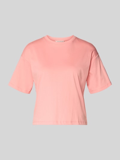 Produktfoto, T-shirt met ronde hals model 'Moa Melea' van MSCH Copenhagen van puur katoen in recht model, dames, roze, ruglengte maat XS/S 50 cm