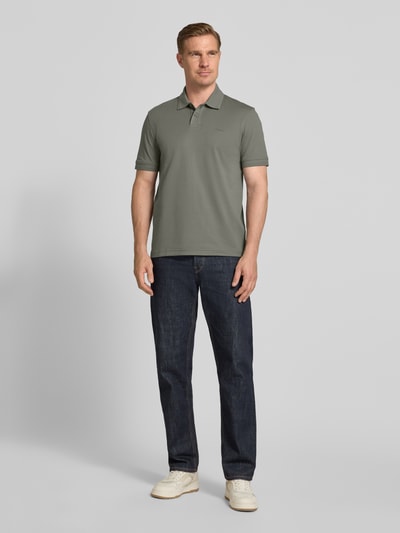 BOSS Orange Koszulka polo o kroju regular fit z czystej bawełny model 'INTERLOCK' Oliwkowy 1