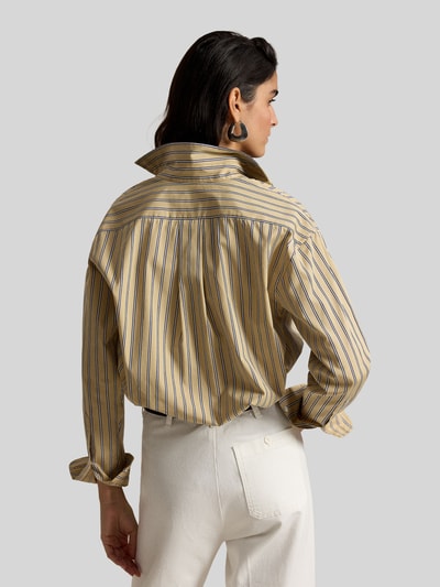 Polo Ralph Lauren Relaxed Fit Hemdbluse aus reiner Baumwolle mit Logo-Stitching Beige 5