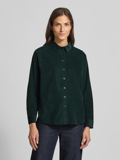 s.Oliver RED LABEL Regular Fit Hemdbluse aus reiner Baumwolle Dunkelgruen 4