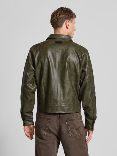 Don´t Waste Culture Jacke in Leder-Optik Modell 'Nerith' Schlamm 5