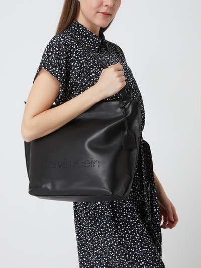 CK Calvin Klein Shopper in Leder-Optik Black 1