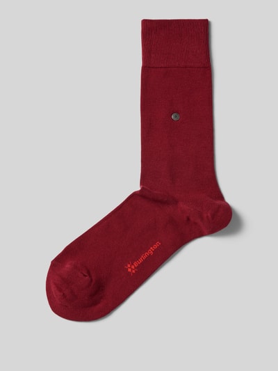 Burlington Socken mit Label-Detail Dunkelrot 1